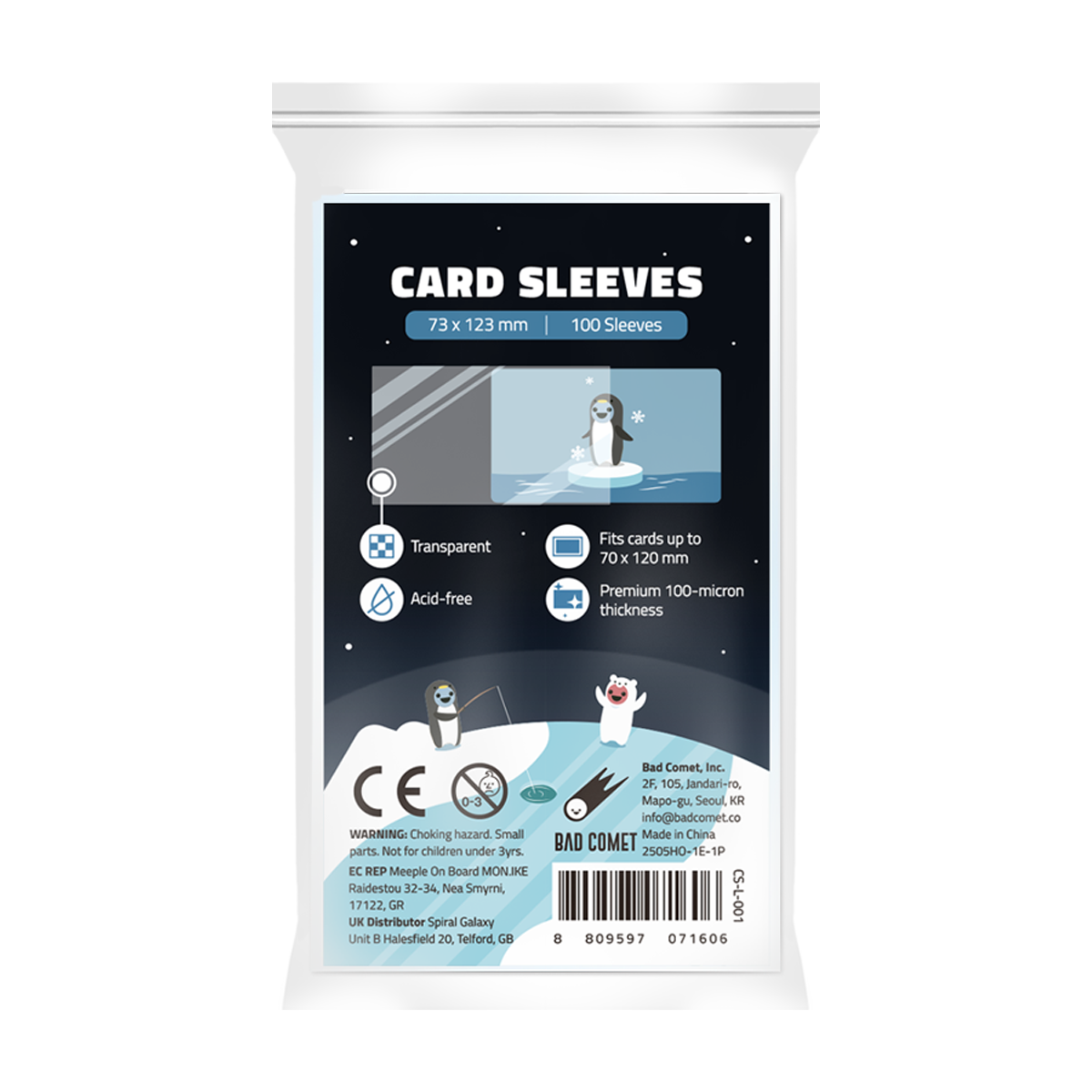 100 Large Card Sleeves