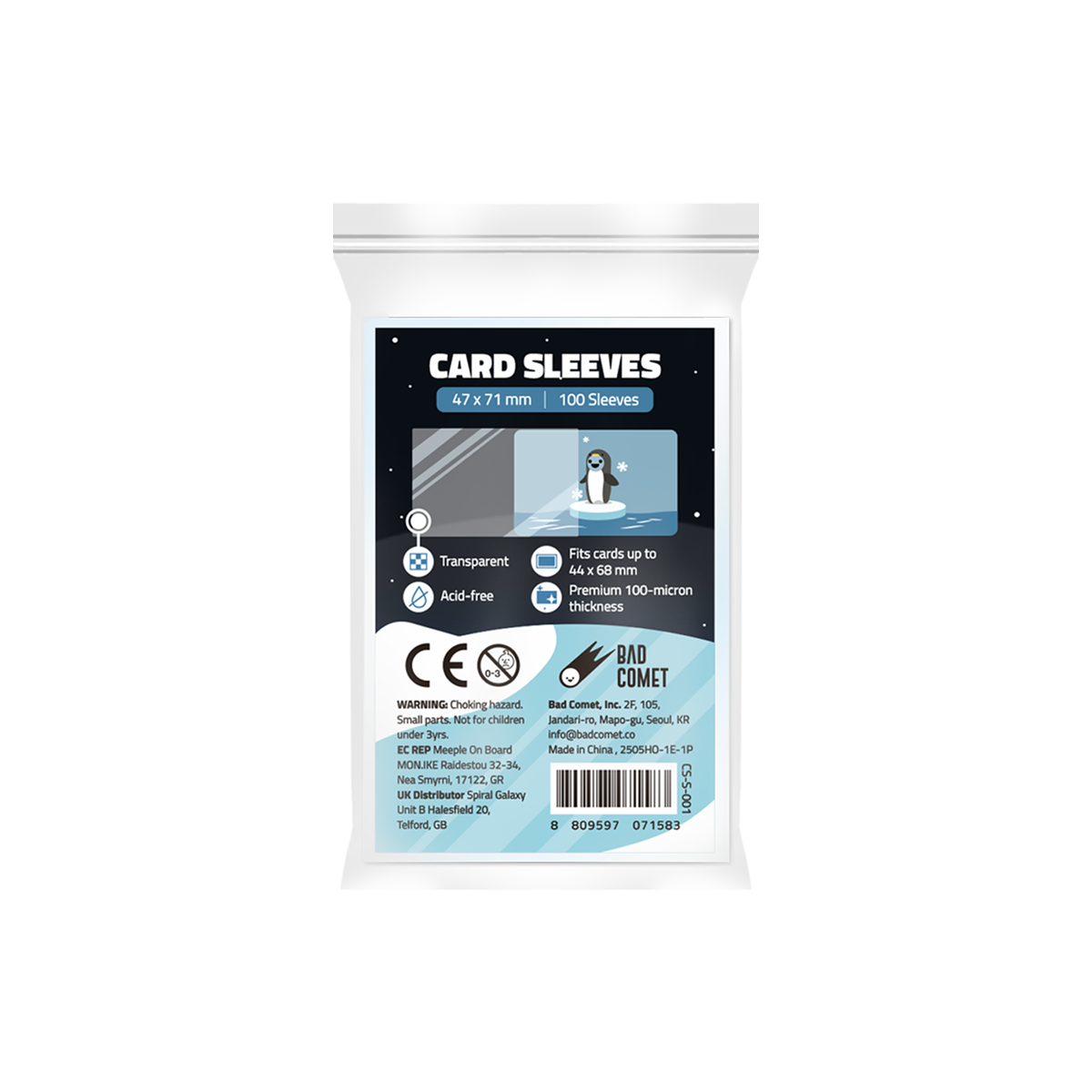 100 Mini Card Sleeves